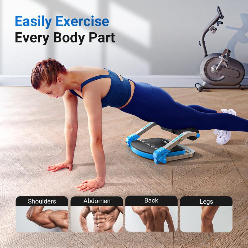 MERACH Sit-Up Exercise Equipment, Ab Crunch Machine Roll-Up Machine, Abdominal Workout Machine for Home Gym, Core Ab Exercise System Trainer