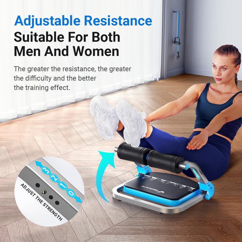 MERACH Sit-Up Exercise Equipment, Ab Crunch Machine Roll-Up Machine, Abdominal Workout Machine for Home Gym, Core Ab Exercise System Trainer