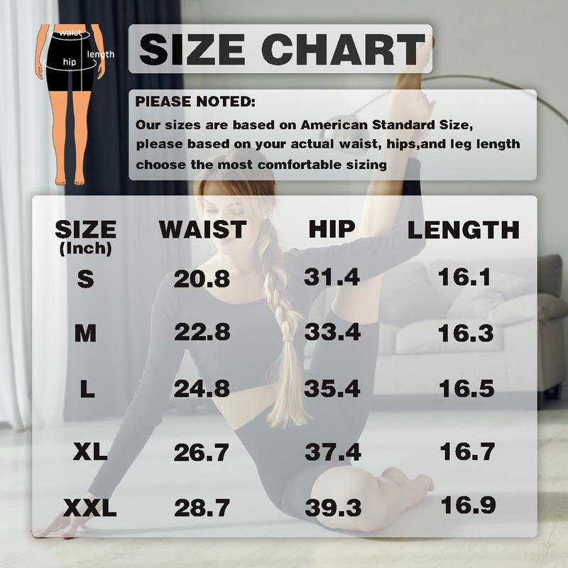 Yoga Shorts for Women High Waist Tummy Control Biker Shorts with Pocket Workout Gym