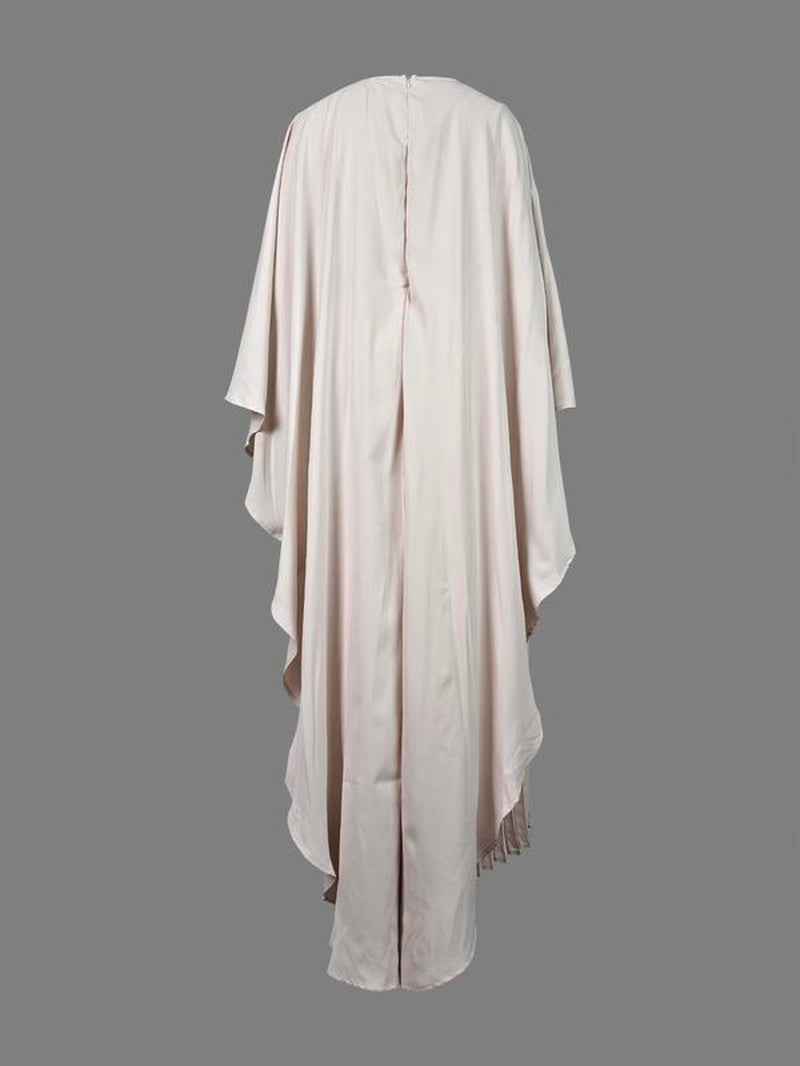 Women'S Plain Pleated Cloak Sleeve Maxi Dress, Elegant round Neck Dress for Party Holiday Wedding Guest, Ladies Spring & Fall Clothes, Valentine'S Day Gift for Girl