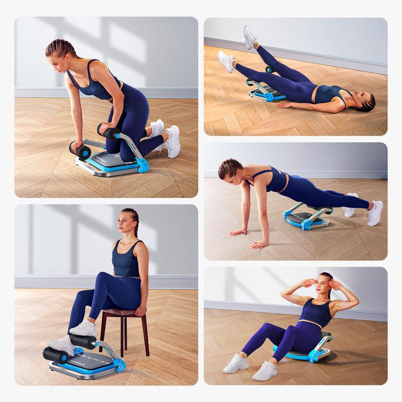 MERACH Sit-Up Exercise Equipment, Ab Crunch Machine Roll-Up Machine, Abdominal Workout Machine for Home Gym, Core Ab Exercise System Trainer