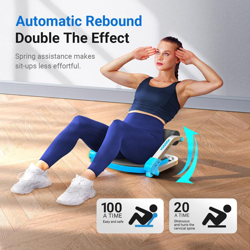 MERACH Sit-Up Exercise Equipment, Ab Crunch Machine Roll-Up Machine, Abdominal Workout Machine for Home Gym, Core Ab Exercise System Trainer