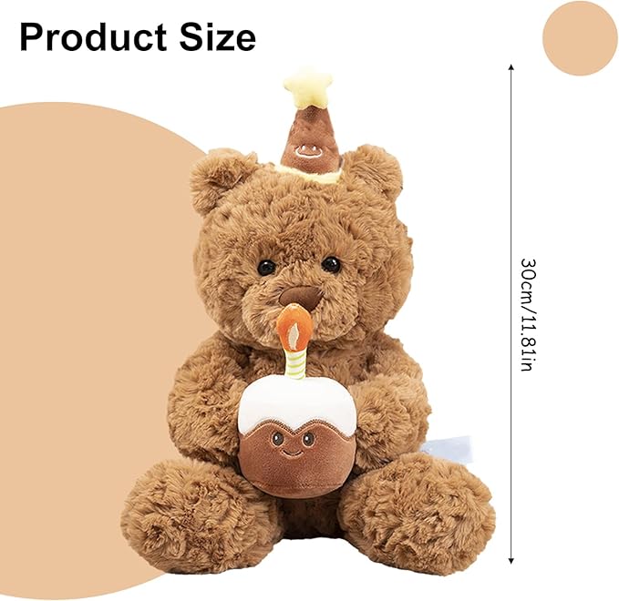Cuddly Toy Plush Bear, Toy Bear, Plush Toy Bear, Soft Fabric Bear