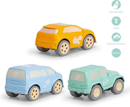 Wind-Up Car from 1 Year with Retraction and Soft Material for Squeezy