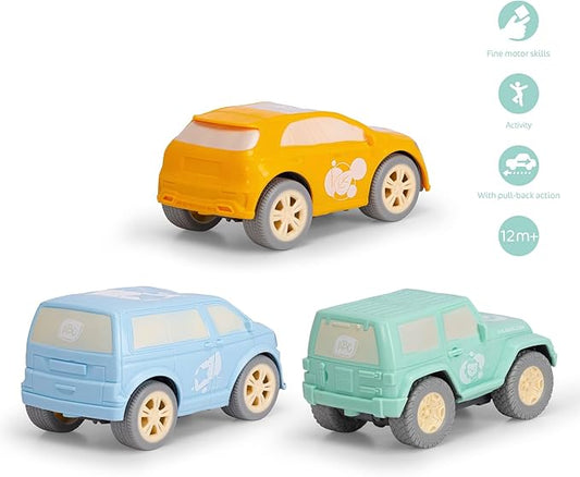 Wind-Up Car from 1 Year with Retraction and Soft Material for Squeezy