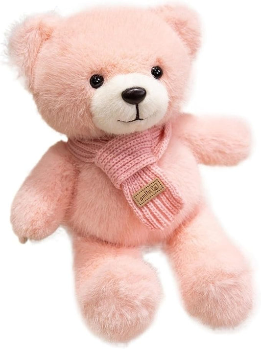 Teddy Doll with Scarf, Sitting Bear Plush Toy