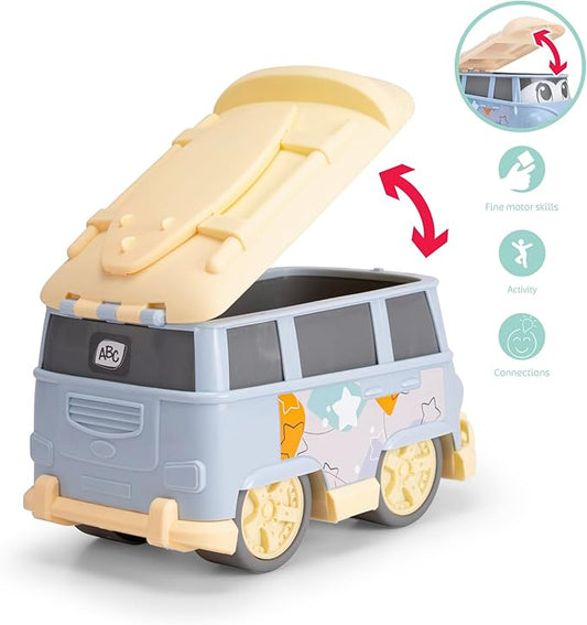 Freewheel & Roof for Opening, Toy Camper for Babies