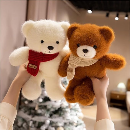 Teddy Doll with Scarf, Sitting Bear Plush Toy