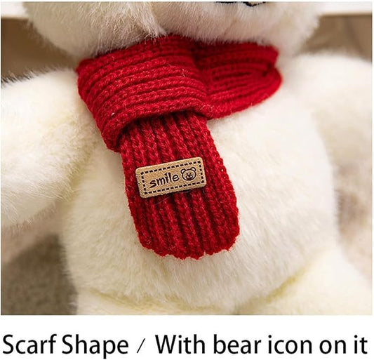 Teddy Doll with Scarf, Sitting Bear Plush Toy